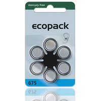 ecopack Hearing Aid Batteries, Size 675 (120 Total Batteries)