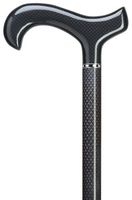 Men Derby Cane Black Triple Wound Carbon Fiber Shaft  -Affordable Gift! Item #DHAR-9075058