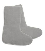 Adult Bed Socks in Organic Merino Wool, Soft Grey, Size Large (Pair)