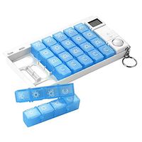 7 Day Weekly Digital Pill Organizer Pill Planner Pill Box Medicine Case w/4 Timer Alarm Reminder for Medications Pills Supplements Vitamins