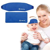 WORLD-BIO Fever Cooling Pad & Reusable Ice Gel Eye Mask for Baby Kids Toddler, Hot Cold First Aid Patch for Migraine Relief, Bruises Smoothing, Bumps Therapy, Set of 2