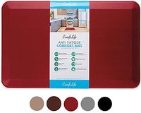 ComfiLife Anti Fatigue Floor Mat - 3/4 Inch Thick Perfect Kitchen Mat, Standing Desk Mat - Comfort at Home, Office, Garage - Durable - Stain Resistant - Non-Slip Bottom - Red, 20x32 Inch