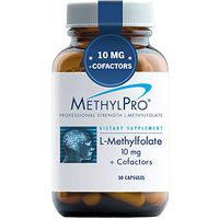 MethylPro 10mg L-Methylfolate + Cofactors 30 Capsules - Professional Strength Active Folate for Homocysteine Methylation Support with Methyl B12, B6 + Magnesium, Non-GMO + Gluten-Free