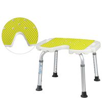 Deluxe Height Adjustable Aluminium Bath/Shower Chair with Back and Shower Head Holder -by TIANTA (Size : A)