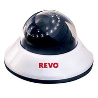 Revo 700TVL White Dome Camera for Indoor + 60 ft Siamese BNC Cable + 500mA Power Supply [IR LED 100 ft. Night Vision 3.6mm Lens] RCDS700-1BNC