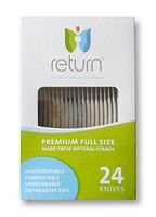 RETURN Yumi Compostable Natural Starch Knives, White