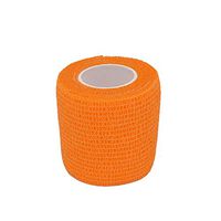 Self Adhesive Elastic Bandage S-D-A Sports Knee Finger Ankle Palm Shoulder Athletic Wrap Tape,Orange,XL