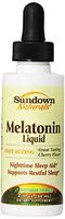Sundown Naturals Sublingual Melatonin Liquid Cherry Flavor, 2 Ounces - Buy Packs and Save (Pack of 2)