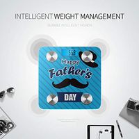 LYAOE Bluetooth Body Fat Scale Happy Fathers Day Greeting Hat Neckties Smart Wireless Scale with LCD Display Measuring Body Weight Bmi and Health Digital Scale