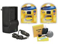 Canon Powershot G10 - High Capacity Batteries (2 Pieces) (1150Mah) + AC/DC Rapid Travel Charger + Nwv Direct 5 Piece Cleaning Kit (Camera Not Included)