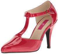 Pleaser Pink Label Women's Dre425/r Dress Pump, Red Patent, 16 M US