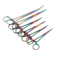 OdontoMed2011® Ultimate Hemostat Set Multi Color, 6 Piece Ideal for Hobby Tools, Electronics, Fishing and Taxidermy Rainbow Color