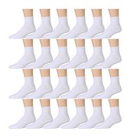 Wholesale Bulk Cotton Diabetic Crew And Ankle Socks, Loose Fit Top Non-Binding Medical Socks (36 Pack White Ankle, Women (9-11))
