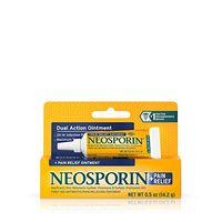 Neosporin + Maximum-Strength Pain Relief Dual Action Ointment, First Aid Topical Antibiotic & Analgesic Ointment for 24-Hour Infection Protection with Bacitracin Zinc & Pramoxine HCl,.5 oz