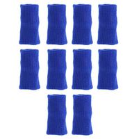 dailymall 10pcs Comfortable Finger Brace Splint Sleeves Tube for Basketball Volleyball - Blue