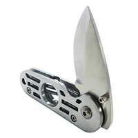 FULUSHOU 2 in 1 Stainless Steel Cigar Cutter Mini Folding Cigar Scissors