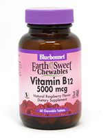 Bluebonnet Nutrition Earthsweet Chewable Vitamin B-12 5000 Mcg, 60 Count