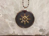 EHM Energy Balance Pendant - Negative Ion Balance Power - Volcanic Lava Nano- Fusion Charm - Electromagnetic Field Protection & Energy Biofield Treatment Aid (Gold)