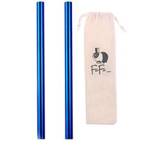 7 Color Options To Choose From! 2 Pieces Stainless Steel Reusable BOBA Straws Reusable Bubble Tea Straws