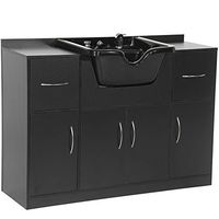 "LINCOLN" Salon Beauty Equipment Shampoo Storage w/Bowl - SU-81BLK