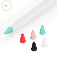 ZALU Compatible with Apple Pencil Tips Replacement for 2nd Gen, Silicone Nibs Cover Writing Protection for iPad Pencil (Red+Pink+Mint Green+Black+White)