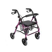 Lqdpdd Elderly People Walker Height Rehabilitation Walker for Disabled People 4 Height Adjustable Handle Height Medical Rolling Walkerwith Basket,Shopping Cart for Adult Elderly