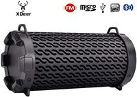 XDeer Portable Bluetooth Indoor/Outdoor 2.1 Hi-Fi Cylinder Loud Speaker with Built-in 3" Sub and SD Card, USB, Night can be Illuminated