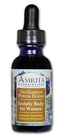 AMRITA Aromatherapy: Ecstatic Body for Women Tri-Essence Power Blend; All Natural Herbal Extracts, Flower Essences & Essential Oils of Ylang Ylang, Clary Sage, Jasmine & Rose Otto -Size: 240ML