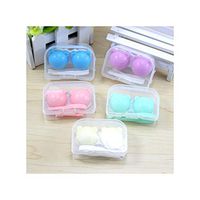 Simple Cute Clear Contact Lens case for Lenses Container Box for Glasses,Random