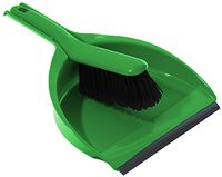 Cleenol Plastic Dustpan And Brush Green