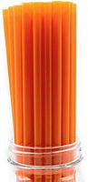 Made in USA Pack of 250 Orange Giant (10" X 0.31") Unwrapped Plastic Smoothie Drinking Straws (FDA-approved, Non-toxic, BPA-free)