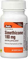 Simethicone 180mg Softgels Anti-Gas Generic for Phazyme Ultra Strength 4 PACK of 60 Softgels, Total 240 ea.