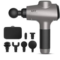 JUFIT Muscle Massage Gun with 20 Speed Levels and 6 Massager Heads Fascia Muscle Massage Gun Handheld Cordless Percussion Deep Muscle Massager
