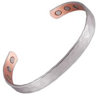 MAGNETJEWELRYSTORE Copper Magnetic Bracelet Pain Therapy High Power Silver Hammer