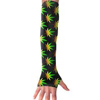 QG ZZX Light Weed Unisex Compression Arm Sleeves UV Protection Performance Arm Sleeve - for Outdoor Sports Baseball,Basketball,Football (1 Pair)