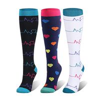 Compression Socks Women Men 20-25mmHg - 3 Pairs for Medical, Nurses, Edema, Diabetic, Travel, Running, Marathon