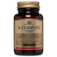 Solgar B Complex 100-1220 mg, 50 Vegan Tablets - Metabolism Support Supplement, Energy Booster, Promotes Heart Health - Vegetarian, Gluten Free - 50 Servings