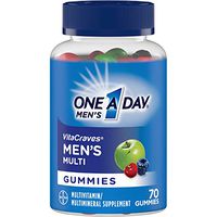 One A Day Men’s VitaCraves Multivitamin Gummies, Supplement with Vitamin A, Vitamin C, Vitamin D, Vitmain E, Calcium & More, 70 Count