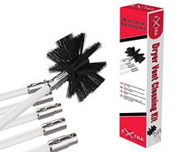 EXTRAGUARD 12 Feet Dryer Vent Cleaning Kit, Lint Remover, Linteater, Fireplace Chimney Brush, Extends Up to 12 Feet, Synthetic Brush Head, Use with or Without a Power Drill
