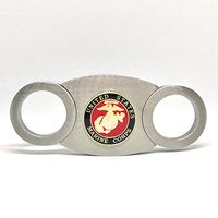 US Marines Cigar Cutter for Marine Corp, Self-Sharpening Double Guillotine Blades in Gift Box by Cigar Cutters by Jim
