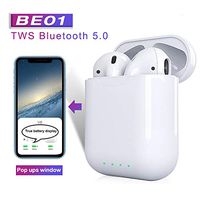 Wireless Earbuds Bluetooth 5.0 Headphones with Fast Charging, Wireless Charging Case, True Wireless HD Stereo Headphones with Built-in Mic, Earphones for Samsung Airpods iPhone Apple Earbuds