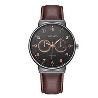 Men's Watches,Fxbar Classic Men Business Wristwatch Quartz Leather Band Analog Wrist Watch Best Gifts for Busband (C)