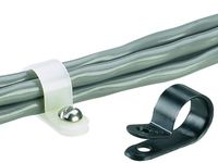 Panduit CCH87-S10-C Fixed Diameter Cable Clamp, Nylon 6.6, #10 Screw Mounting Method, .84" Bundle Offset, .87" Max Bundle Diameter, .50" Width (Pack of 100)