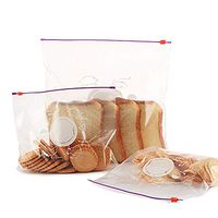 super1798 10Pcs Reusable Food Storage Leakproof Sealed Fresh PVC Bag with Zipper Kitchen Supplies