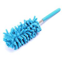 Duster Brush, Dusting Brush with Extendable Telescoping Pole, Microfiber Hand Duster Brush for Cleaning Home, Office, Furniture, Keyboard, Car Interior and Exterior Use (Blue,28cm/11.02in)