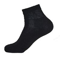 Sole Pleasers Men's Diabetic Quarter Socks - 3 pairs (Black)