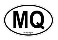 Slap-Art Martinique MQ Oval Vinyl Decal Sticker