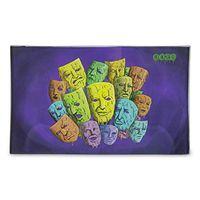 Ooze - Shatter Resistant Premium Glass Rolling Tray - (10.5x6.5x1) - Mood Swings (Medium) - Indestructible Rolling Tray