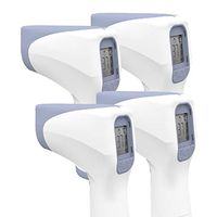 Teamgee Forehead Thermometer Infrared Thermometer for Adult Baby Kid, Ear and Forehead Function with Fever Alarm and Memory Function Accurate Fast Temperature Gun Non-Contact Measurement(4 Packs)