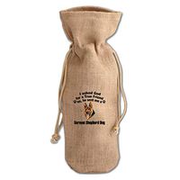Asked God Friend German Shepherd Dogdog Jute Burlap Wine Drawstring Bag